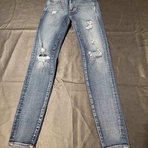 American Eagle Outfitters Kids Distressed Blue Jeans